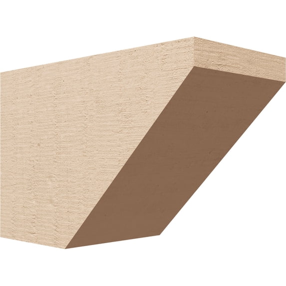 Ekena Millwork 6"W x 8"H x 12"L Concord Woodgrain TimberThane Rafter Tail, Primed Tan