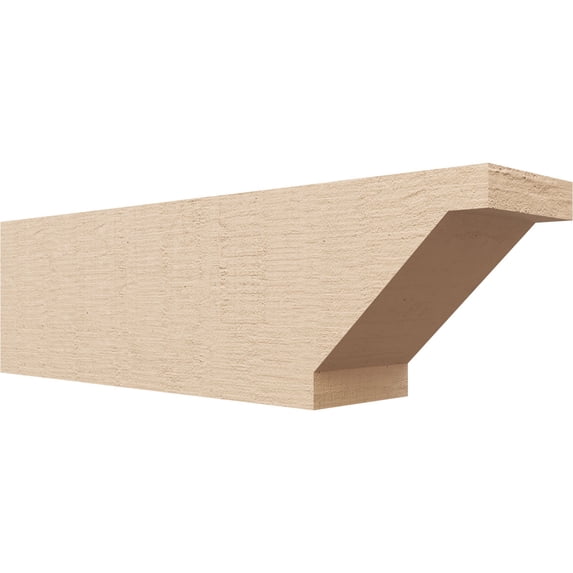 Ekena Millwork 6"W x 8"H x 28"L Burlington Woodgrain TimberThane Rafter Tail, Primed Tan
