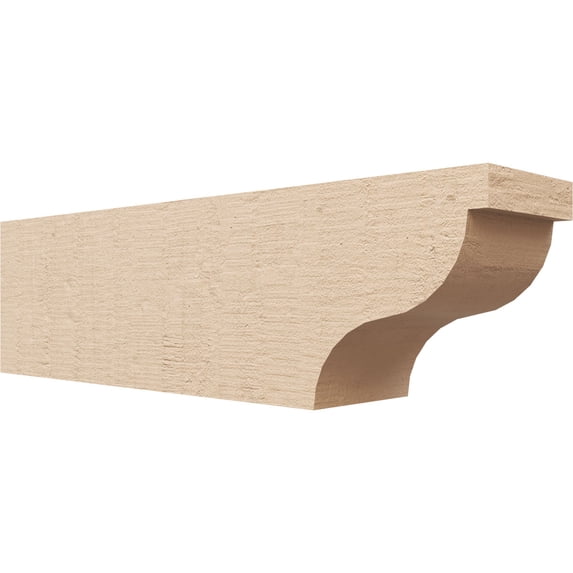 Ekena Millwork 6"W x 8"H x 28"L Garner Woodgrain TimberThane Rafter Tail, Primed Tan