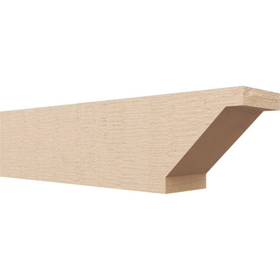 Ekena Millwork 6"W x 8"H x 32"L Burlington Woodgrain TimberThane Rafter Tail, Primed Tan