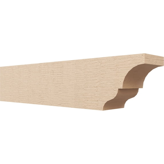 Ekena Millwork 6"W x 8"H x 36"L Asheboro Woodgrain TimberThane Rafter Tail, Primed Tan