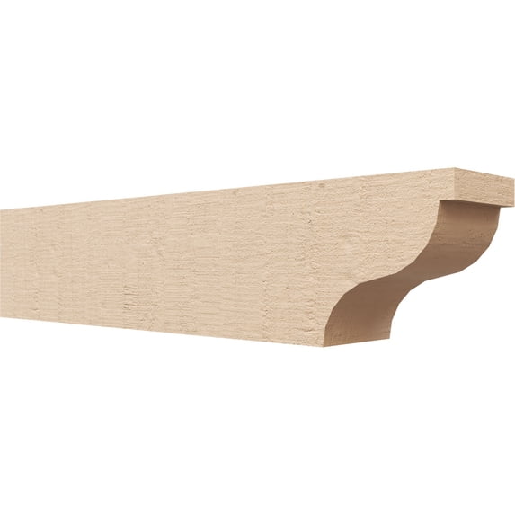 Ekena Millwork 6"W x 8"H x 36"L Garner Woodgrain TimberThane Rafter Tail, Primed Tan