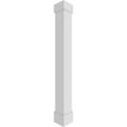 thumbnail image 1 of Ekena Millwork 6"W x 9'H Premium Square Non-Tapered Smooth PVC Endura-Craft Column Wrap Kit, Mission Capital & Base, 1 of 9