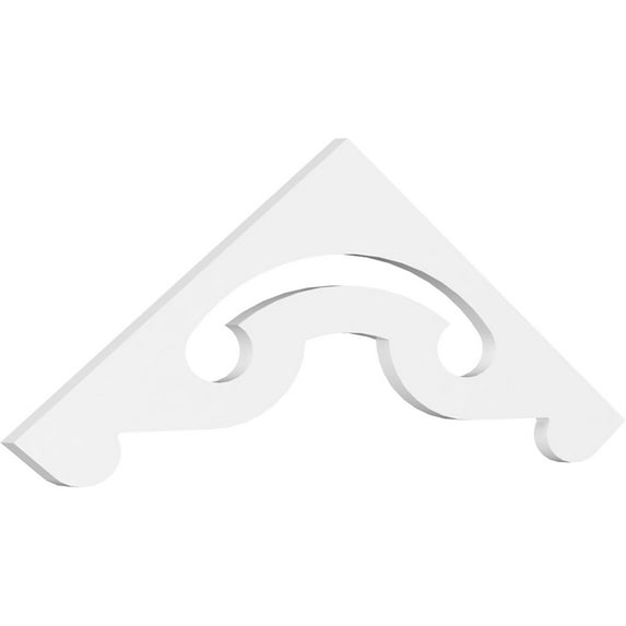Ekena Millwork 60"W x 10"H x 1"P (4/12) Pitch Northwest Architectural Grade PVC Gable Pediment