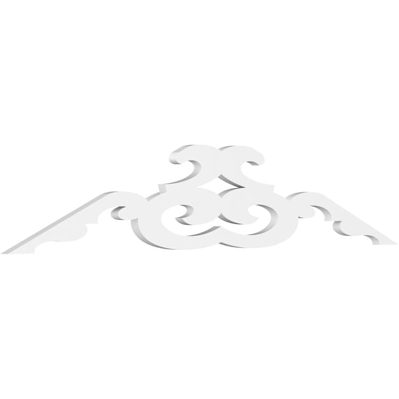 Ekena Millwork 60"W x 12 1/2"H x 1"P (5/12) Pitch Benson Architectural Grade PVC Gable Pediment