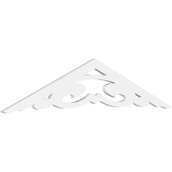 Ekena Millwork 60"W x 12 1/2"H x 1"P (5/12) Pitch Preston Architectural Grade PVC Gable Pediment