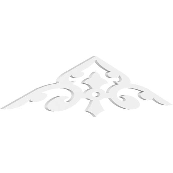 Ekena Millwork 60"W x 12 1/2"H x 1"P (5/12) Pitch Whitman Architectural Grade PVC Gable Pediment