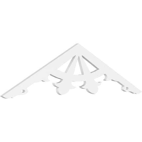 Ekena Millwork 60"W x 15"H x 1"P (6/12) Pitch Riley Architectural Grade PVC Gable Pediment