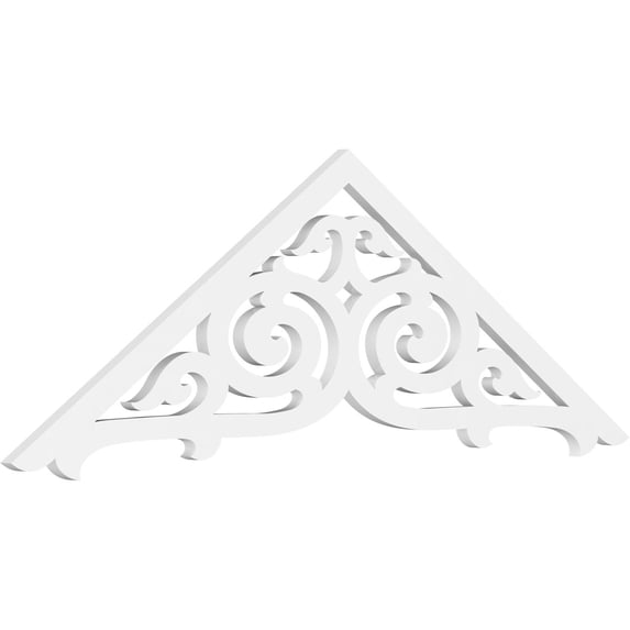 Ekena Millwork 60"W x 20"H x 1"P (8/12) Pitch Athens Architectural Grade PVC Gable Pediment