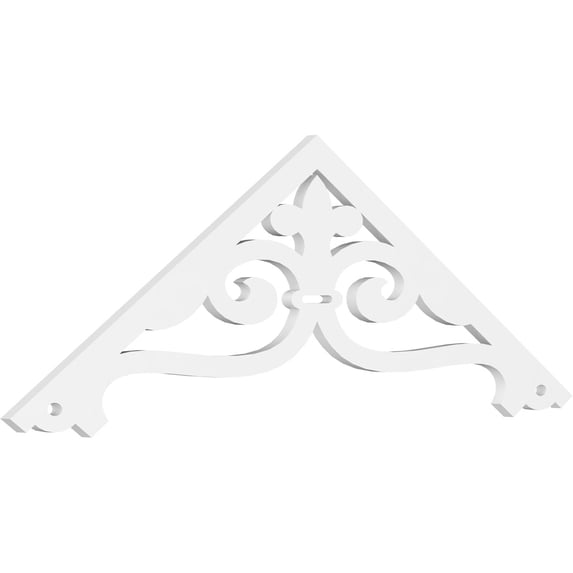 Ekena Millwork 60"W x 20"H x 1"P (8/12) Pitch Finley Architectural Grade PVC Gable Pediment