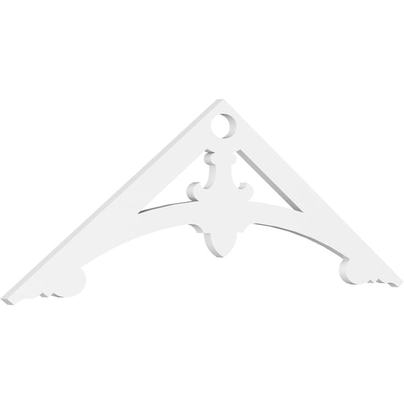 Ekena Millwork 60"W x 20"H x 1"P (8/12) Pitch Sellek Architectural Grade PVC Gable Pediment