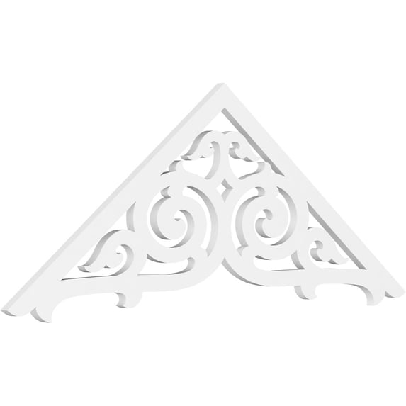 Ekena Millwork 60"W x 22 1/2"H x 1"P (9/12) Pitch Athens Architectural Grade PVC Gable Pediment