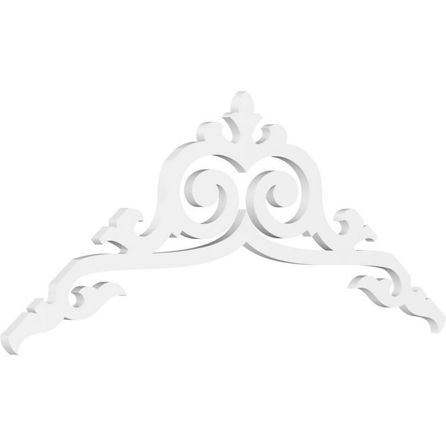 Ekena Millwork 60"W x 22 1/2"H x 1"P (9/12) Pitch Baile Architectural Grade PVC Gable Pediment