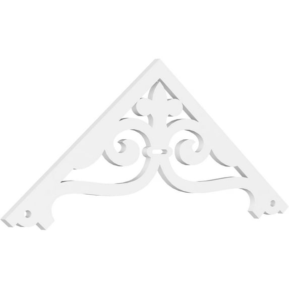 Ekena Millwork 60"W x 22 1/2"H x 1"P (9/12) Pitch Finley Architectural Grade PVC Gable Pediment
