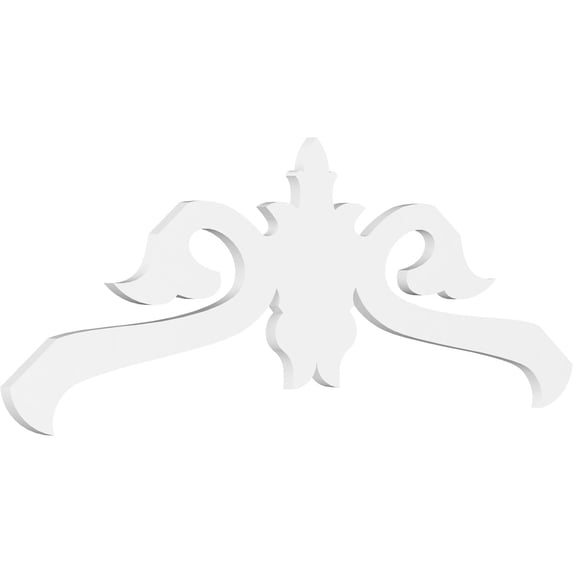 Ekena Millwork 60"W x 22 1/2"H x 1"P (9/12) Pitch Florence Architectural Grade PVC Gable Pediment