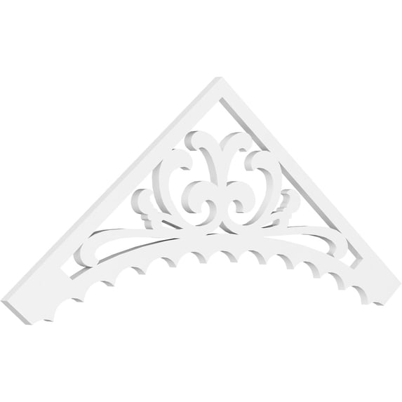Ekena Millwork 60"W x 22 1/2"H x 1"P (9/12) Pitch Genova Architectural Grade PVC Gable Pediment