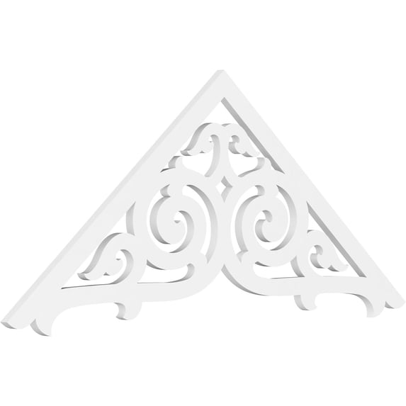 Ekena Millwork 60"W x 25"H x 1"P (10/12) Pitch Athens Architectural Grade PVC Gable Pediment