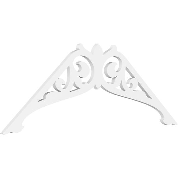 Ekena Millwork 60"W x 25"H x 1"P (10/12) Pitch Carrillo Architectural Grade PVC Gable Pediment