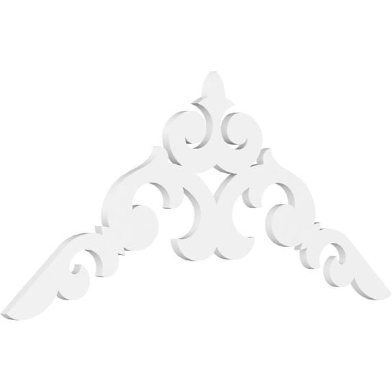 Ekena Millwork 60"W x 25"H x 1"P (10/12) Pitch Kendall Architectural Grade PVC Gable Pediment
