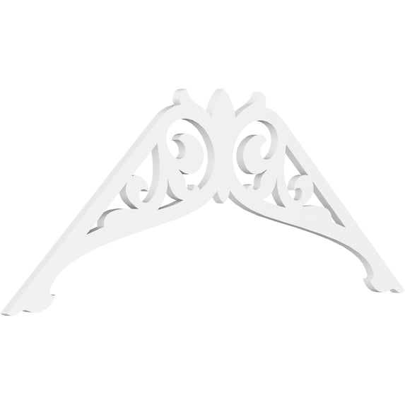 Ekena Millwork 60"W x 27 1/2"H x 1"P (11/12) Pitch Carrillo Architectural Grade PVC Gable Pediment