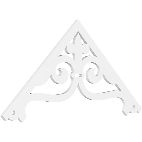 Ekena Millwork 60"W x 27 1/2"H x 1"P (11/12) Pitch Finley Architectural Grade PVC Gable Pediment