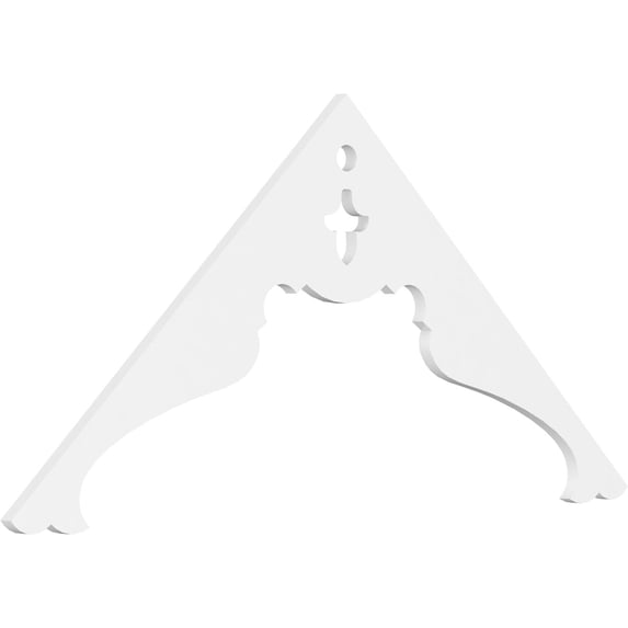 Ekena Millwork 60"W x 27 1/2"H x 1"P (11/12) Pitch Heath Architectural Grade PVC Gable Pediment