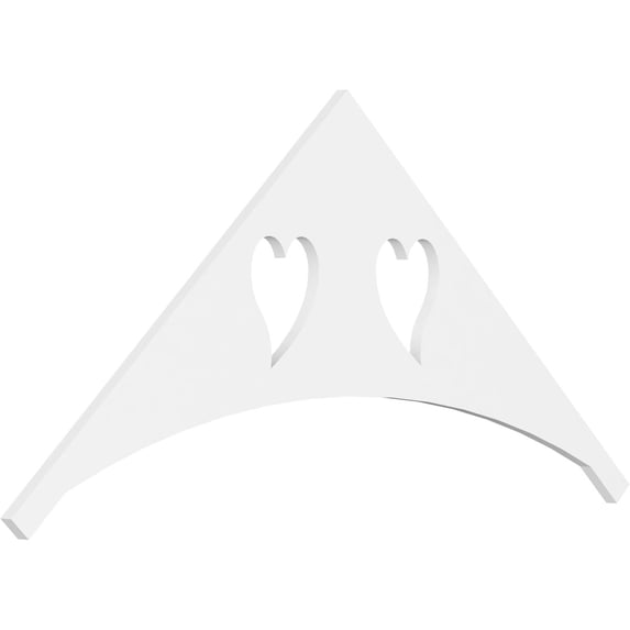 Ekena Millwork 60"W x 27 1/2"H x 1"P (11/12) Pitch Winston Architectural Grade PVC Gable Pediment