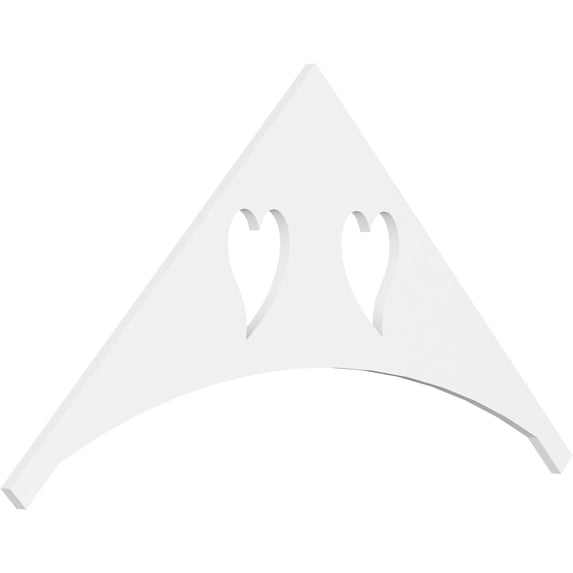 Ekena Millwork 60"W x 30"H x 1"P (12/12) Pitch Winston Architectural Grade PVC Gable Pediment
