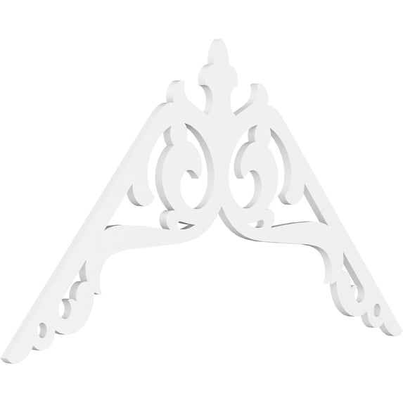Ekena Millwork 60"W x 35"H x 1"P (14/12) Pitch Amber Architectural Grade PVC Gable Pediment