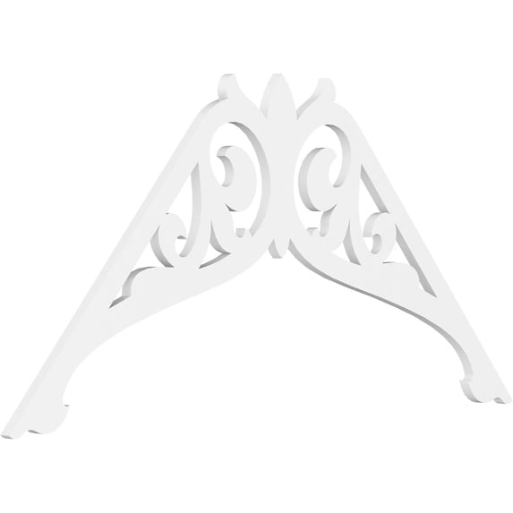 Ekena Millwork 60"W x 35"H x 1"P (14/12) Pitch Carrillo Architectural Grade PVC Gable Pediment