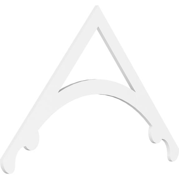 Ekena Millwork 60"W x 35"H x 1"P (14/12) Pitch Legacy Architectural Grade PVC Gable Pediment