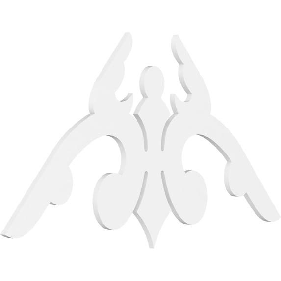 Ekena Millwork 60"W x 35"H x 1"P (14/12) Pitch Milton Architectural Grade PVC Gable Pediment