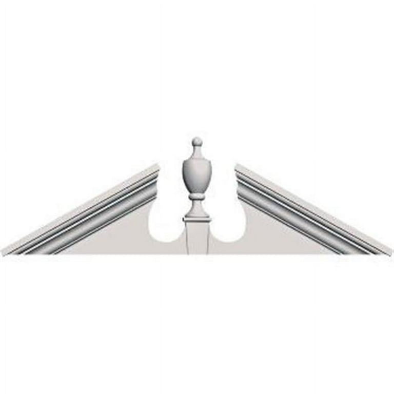 Ekena Millwork 61 in. x 5/8 in. x 20 in. Peaked Cap Urn Pediment