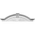 thumbnail image 1 of Ekena Millwork 62 1/2" Bottom Width x 68 1/8" Top Width x 17 3/8"H x 6 1/8"P Elliptical Sunburst with Trim Pediment, 1 of 13