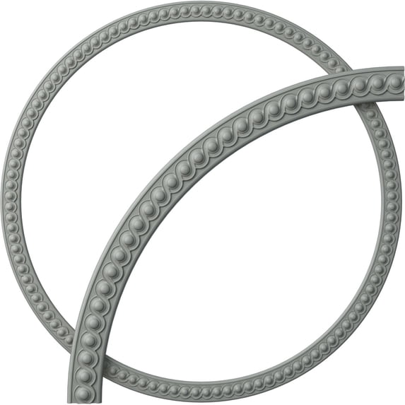 Ekena Millwork 64 1/2"OD x 58"ID x 3 1/4"W x 1"P Hillsborough Running Coin Ceiling Ring Kit
