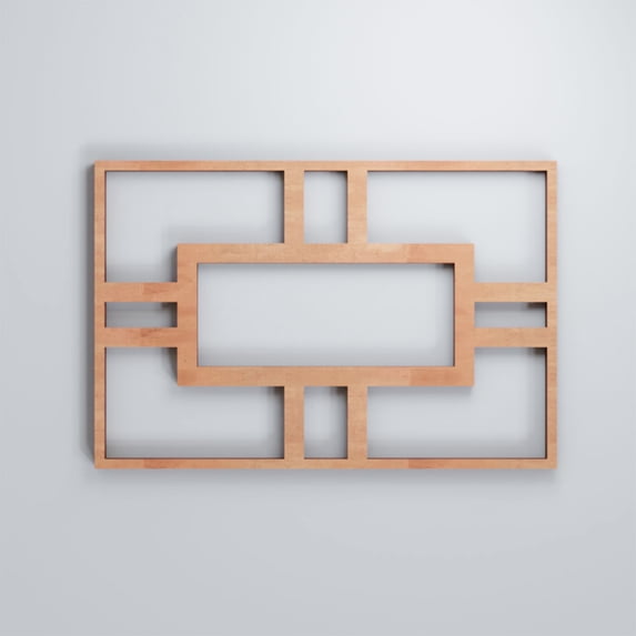 Ekena Millwork 7 1/2"W x 11 3/8"H x 3/8"T Small Hastings Decorative Fretwork Wood Wall Panels, Cherry