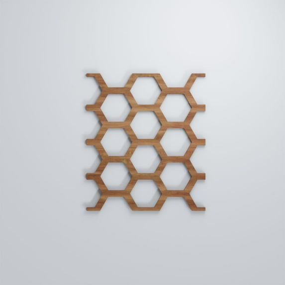 Ekena Millwork 7 1/2"W x 11 3/8"H x 3/8"T Small Westmore Decorative Fretwork Wood Wall Panels, Walnut