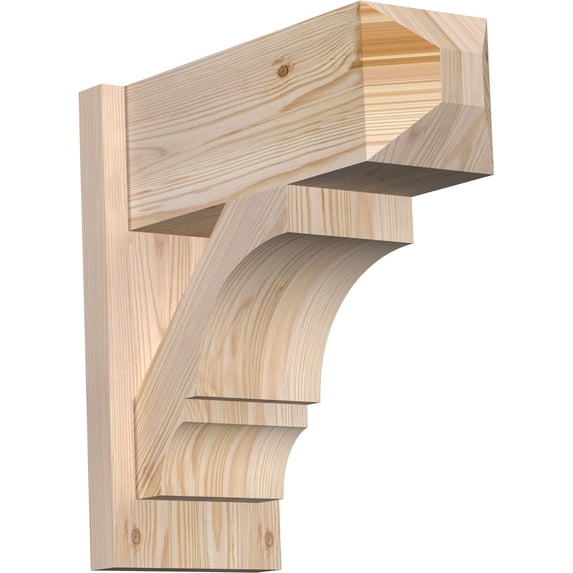 Ekena Millwork 7 1/2"W x 18"D x 18"H Balboa Smooth Craftsman Outlooker, Douglas Fir