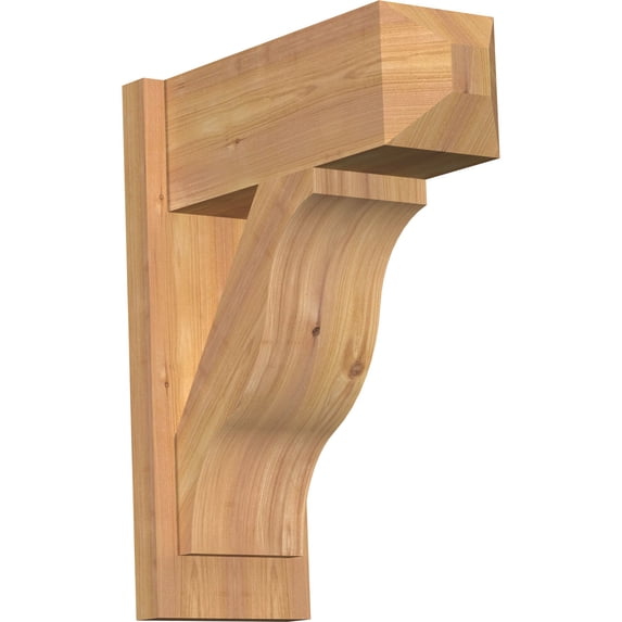 Ekena Millwork 7 1/2"W x 18"D x 22"H Funston Smooth Craftsman Outlooker, Western Red Cedar