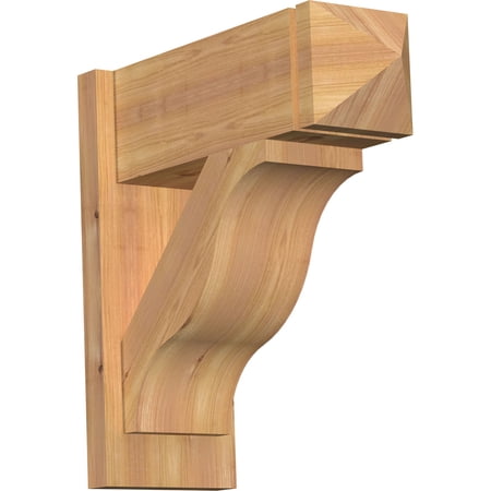 Ekena Millwork 7 1/2"W x 20"D x 20"H Funston Smooth Arts and Crafts Outlooker, Western Red Cedar