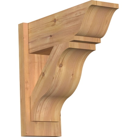 Ekena Millwork 7 1/2"W x 20"D x 20"H Funston Smooth Traditional Outlooker, Western Red Cedar