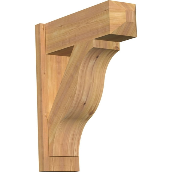 Ekena Millwork 7 1/2"W x 22"D x 26"H Funston Smooth Craftsman Outlooker, Western Red Cedar