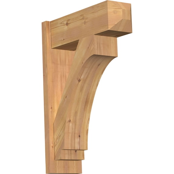 Ekena Millwork 7 1/2"W x 22"D x 30"H Imperial Smooth Craftsman Outlooker, Western Red Cedar