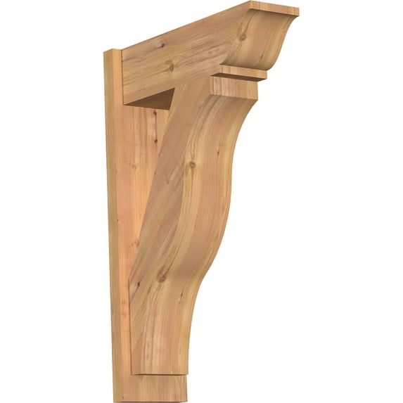 Ekena Millwork 7 1/2"W x 22"D x 34"H Funston Smooth Traditional Outlooker, Western Red Cedar