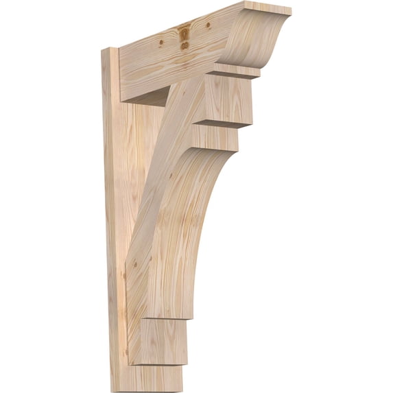 Ekena Millwork 7 1/2"W x 22"D x 34"H Merced Smooth Traditional Outlooker, Douglas Fir