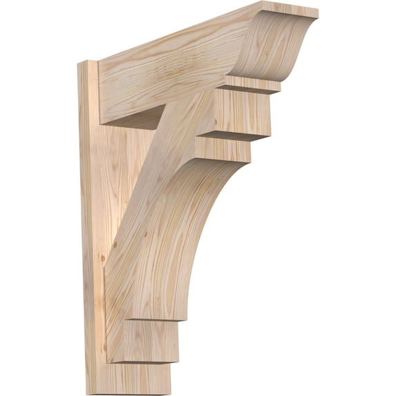 Ekena Millwork 7 1/2"W x 24"D x 28"H Merced Smooth Traditional Outlooker, Douglas Fir