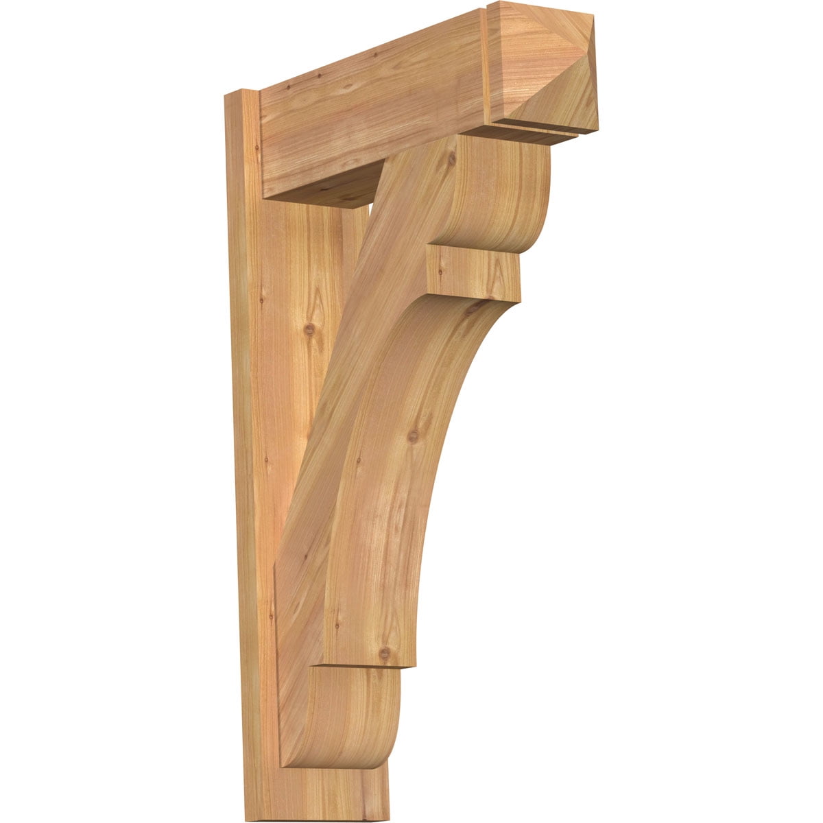 Ekena Millwork 7 1/2"W x 24"D x 36"H Olympic Smooth Arts and Crafts Outlooker, Western Red Cedar
