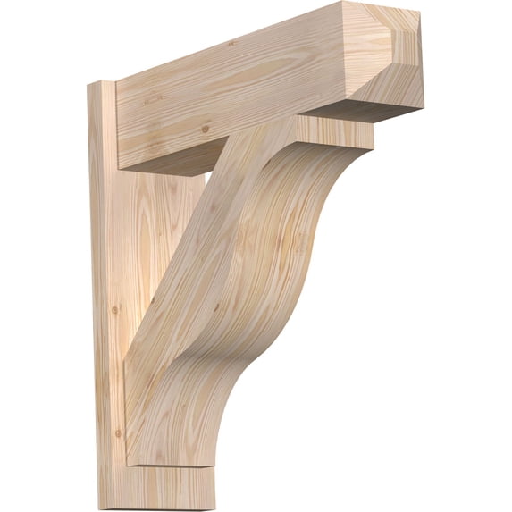 Ekena Millwork 7 1/2"W x 26"D x 26"H Funston Smooth Craftsman Outlooker, Douglas Fir