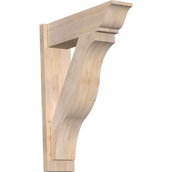 Ekena Millwork 7 1/2"W x 26"D x 34"H Funston Smooth Traditional Outlooker, Douglas Fir