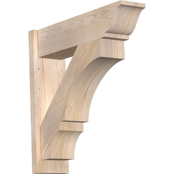 Ekena Millwork 7 1/2"W x 28"D x 28"H Balboa Smooth Traditional Outlooker, Douglas Fir